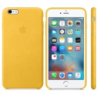 Zadní kožený kryt Apple Leather Case pro iPhone 6/6S, žlutý [3]