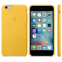 Zadní kožený kryt Apple Leather Case pro iPhone 6/6S, žlutý [4]
