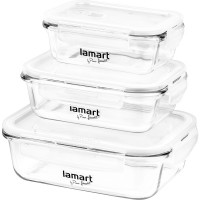 Sada skleněných dóz na potraviny Lamart Air, 3 ks [1]