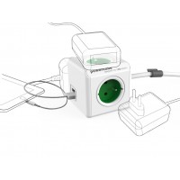 Elektrický rozbočovač (rozbočka) PowerCube Extended USB 1.5m, zelená (Green) [2]