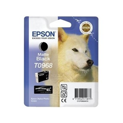 Matná, černá inkoustová kazeta EPSON pro Stylus Photo R2880 (T0968) - Originální