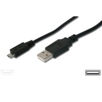 PremiumCord micro USB kabel, A-B, USB 2.0, 3m