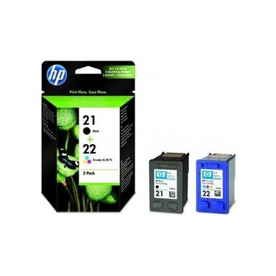 Tříbarevná + černá inkoustová tisková kazeta HP 21/22 (HP21/22, HP-21/22, SD367AE) - Originální