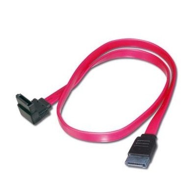 PremiumCord Kabel SATA 0,5m 1x90°+1x rovný konektor