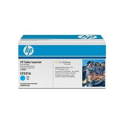 Azurová tonerová kazeta HP (CF031A) pro Color LaserJet CM4540 - Originální