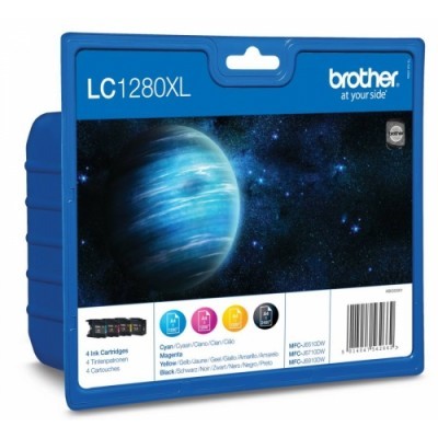 Barevné inkoustové kazety Brother LC-1280XL VALBP CMYK-Multipack - Originální