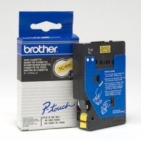 Černá / žlutá laminovaná páska pro štítkovače Brother TC-691 (TC S691, TCS691) - Originální