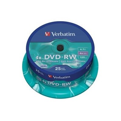 VERBATIM DVD-RW 4,7GB 4x spindle 25pck/BAL