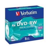 VERBATIM DVD-RW 4,7GB 4x box 5pck/BAL