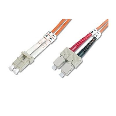 DIGITUS Fiber Optic Patch Cord, LC to SC Multimode 50/125 µ, Duplex Length 1m DK-2532-01