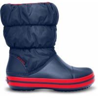 Crocs Winter Puff Boot Kids - Navy/Red, C11 (28-29)