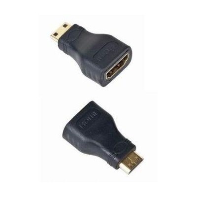 Kabel C-TECH red. HDMI na HDMI mini-C, F/M, zlacené kontakty, černá