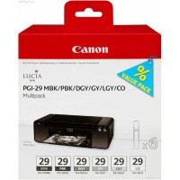 Inkoustové kazety Canon PGI-29 MBK/PBK/DGY/GY/LGY/CO Multi Pack - Originální