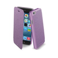 Pouzdro typu kniha CellularLine Book Color pro Apple iPhone 6, - růžové