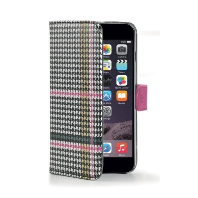 Pouzdro typu kniha Celly Dandy pro Apple iPhone 6 Plus, - růžové
