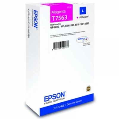 Purpurová inkoustová kazeta Epson T7563 pro WorkForce Pro WF-8090 (1.500 stran) - Originální