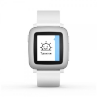 Chytré hodinky Pebble Time Smartwatch, - bílé