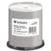 VERBATIM CD-R(100-Pack)/52x/700MB/ThermoPrint/NoID