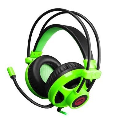 Herní sluchátka C-TECH Helios - černo-zelená