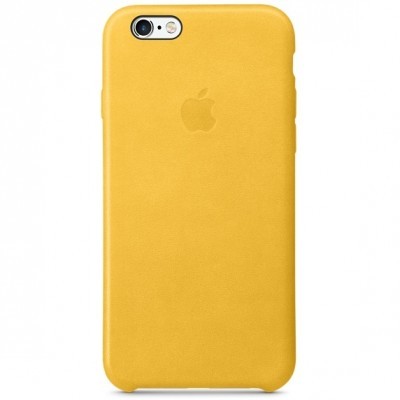 Kožený zadní kryt Apple Leather Case pro iPhone 6/6S - Měsíčkově žlutá