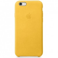 Kožený zadní kryt Apple Leather Case pro iPhone 6/6S - Měsíčkově žlutá
