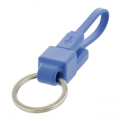 Kabel USB 2.0, zástrčka A - zástrčka micro B, 0,10 m modrý (VLMP60410L0.10) - modrý