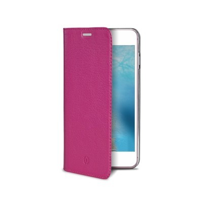 Kožené pouzdro Celly Air Pelle pro Apple iPhone 7/8 - růžové