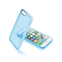 Průhledný obal CellularLine Color pro Apple iPhone 7 - modrý