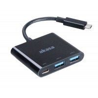 AKASA - power adaptér USB typ C s USB 3.0