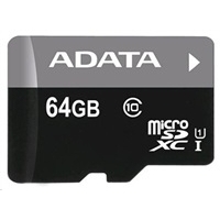 ADATA Micro SDXC karta 64GB UHS-I Class 10 + SD adaptér, Premier