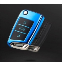 Silikonový obal pro klíč ŠKODA OCTAVIA MK3 2012 - modrý