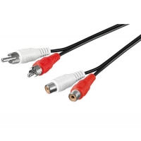 PremiumCord Kabel 2x Cinch-2x Cinch, M/F 3m
