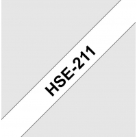 HSE211 smršťovací bužírka, bílá/černá, šíře 5,8mm