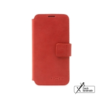 Kožené pouzdro typu kniha FIXED ProFit pro Apple iPhone 14 Pro, červené
