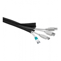 goobay Pás na svazování kabelů, suchý zip, délka 1.80m a šířka 2-4cm, černá barva