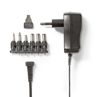 Univerzální napájecí AC adaptér | 7.2 W | 3 - 12 V DC | 1.80 m | 0,6 A A | 6 plug(s) | Černá