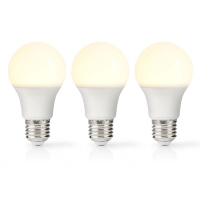 LED žárovka E27 | A60 | 4.9 W | 470 lm | 2700 K | Teplá Bílá | Matné | 3 kusů