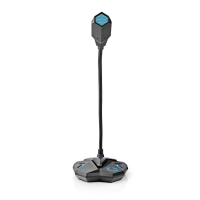 Herní Mikrofon | Pro použití: Notebook / Stolní | USB | Výstupní konektor: 1x 3,5 mm zvukový výstup | Vypínač | Výstup p