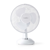Stolní Ventilátor | Síťové napájení | Průměr: 230 mm | 22 W | Rotace | 2-Rychlostní | Bílá