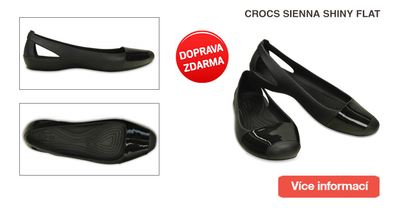 Crocs Sienna Shiny Flat Black