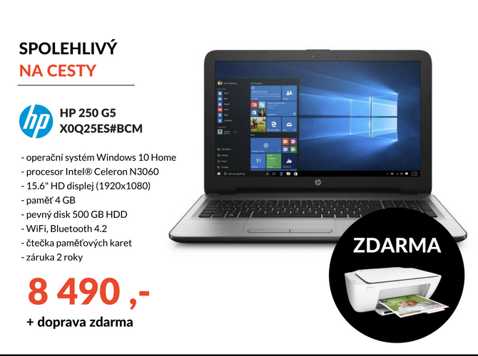 Notebook HP 250 G5 X0Q25ES#BCM