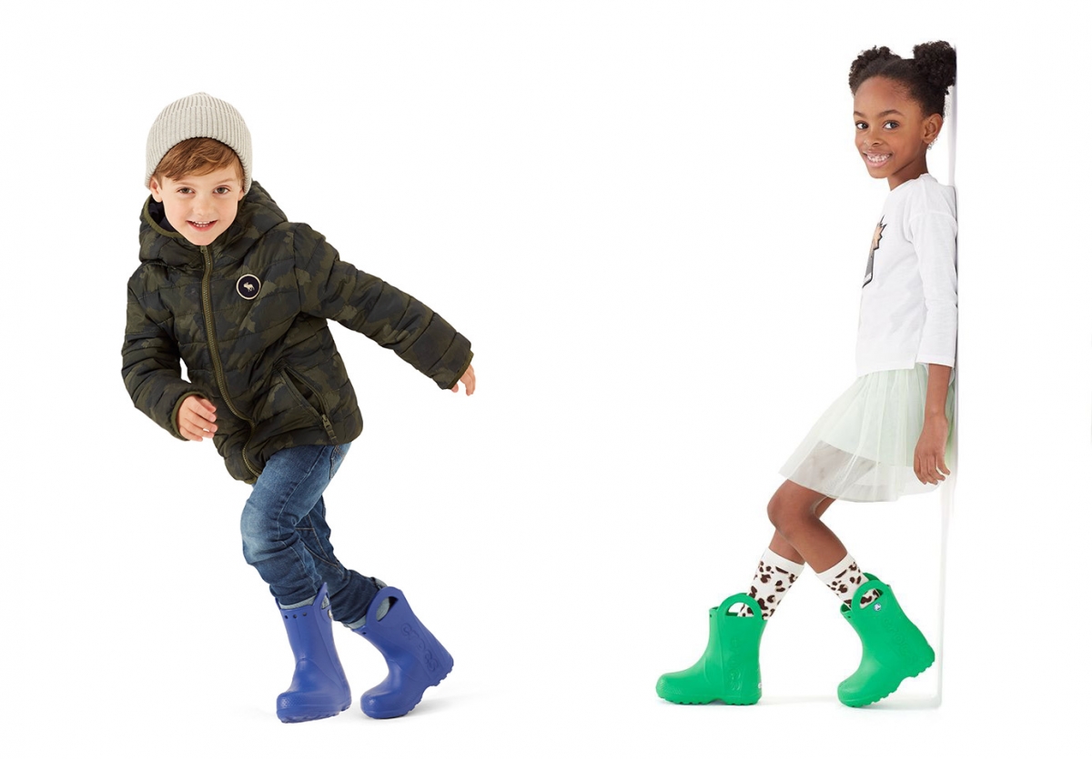 Hravá dětská obuv do deště - dětské gumáky Crocs Handle It Rain Boot Kids