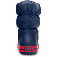 Dětské sněhule Crocs Winter Puff Boot Kids, Navy / Red [2]