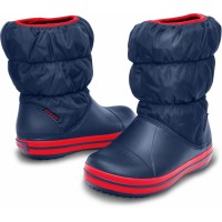 Dětské sněhule Crocs Winter Puff Boot Kids, Navy / Red [4]
