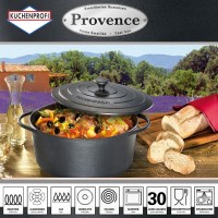 Litinový hrnec Küchenprofi Provence, oválný - Černý