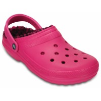 Zimní nazouváky Crocs Classic Lined Pattern Clog Candy Pink / Berry [1]
