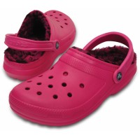 Zimní nazouváky Crocs Classic Lined Pattern Clog Candy Pink / Berry [4]