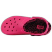 Zimní nazouváky Crocs Classic Lined Pattern Clog Candy Pink / Berry [5]