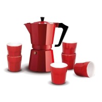 Hliníkový kávovar Pezzetti Italexpress, červený [1]