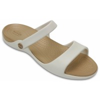 Dámské sandály Crocs Cleo V, Oyster / Gold [1]